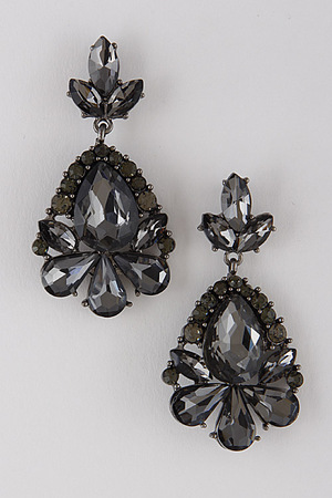 Fashion Earrings with Rhinestones and Shiny Stones Details 7FBE6